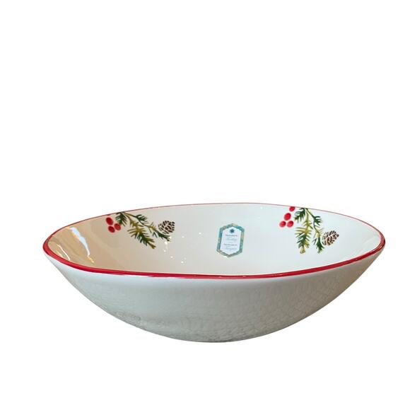 PAPART SERAMIK Red Cardinal Serving Bowl 12in Handcrafted in Turkey NEW - Picture 4 of 13